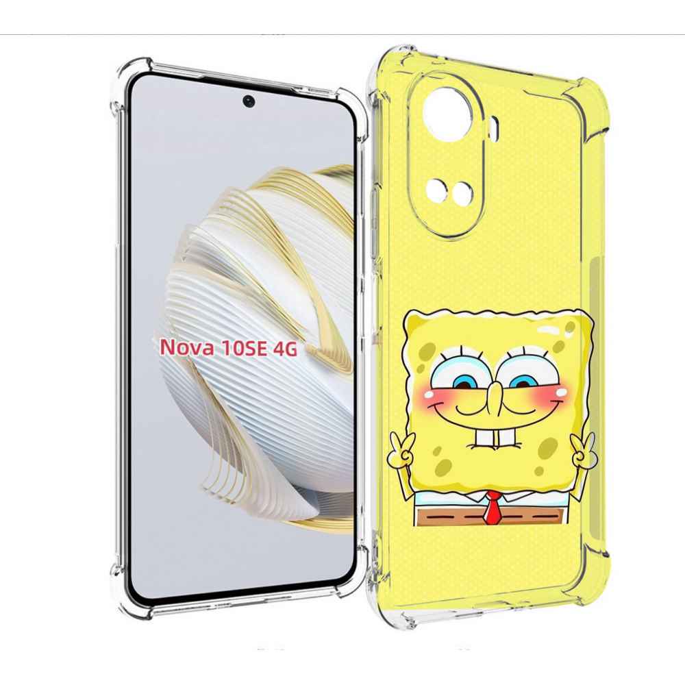 

Чехол MyPads довольный милый спанчбоб для Huawei Nova 10 SE, Прозрачный, Tocco
