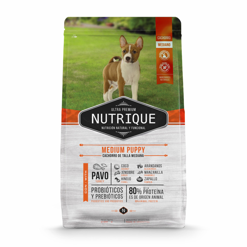 Сухой корм для щенков Vitalcan Nutrique Dog Puppy, для средних пород, с индейкой, 1 кг