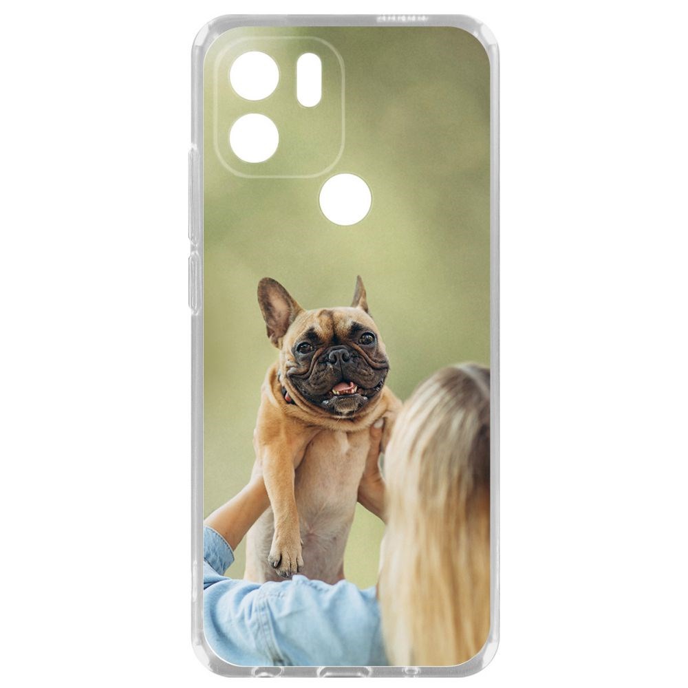 

Чехол Хозяйка и бульдог для Xiaomi Redmi A1+, Прозрачный