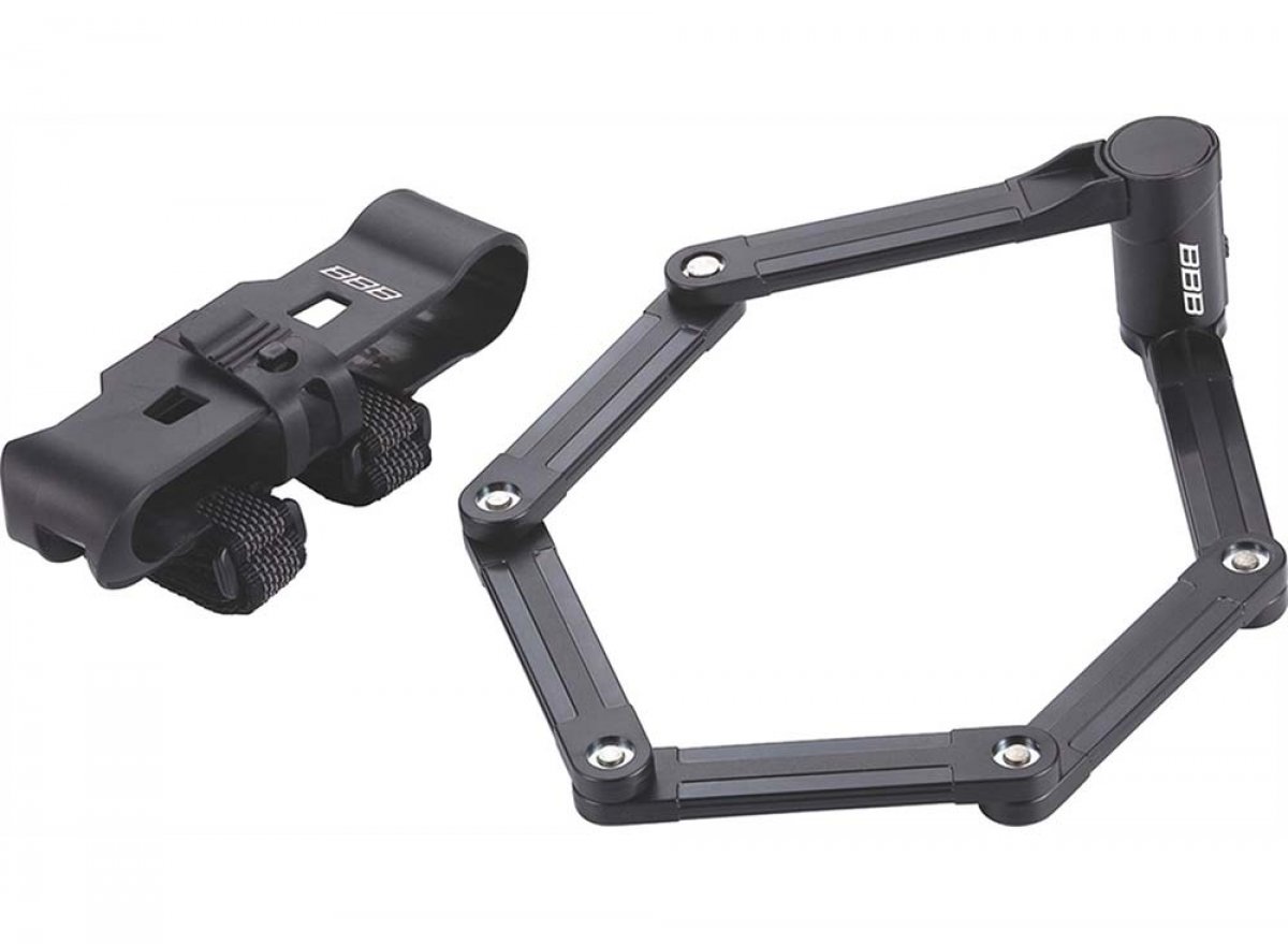 

BBL-71 Велозамок BBB Folding Lock PowerFold with bracket(черный), Folding Lock PowerFold