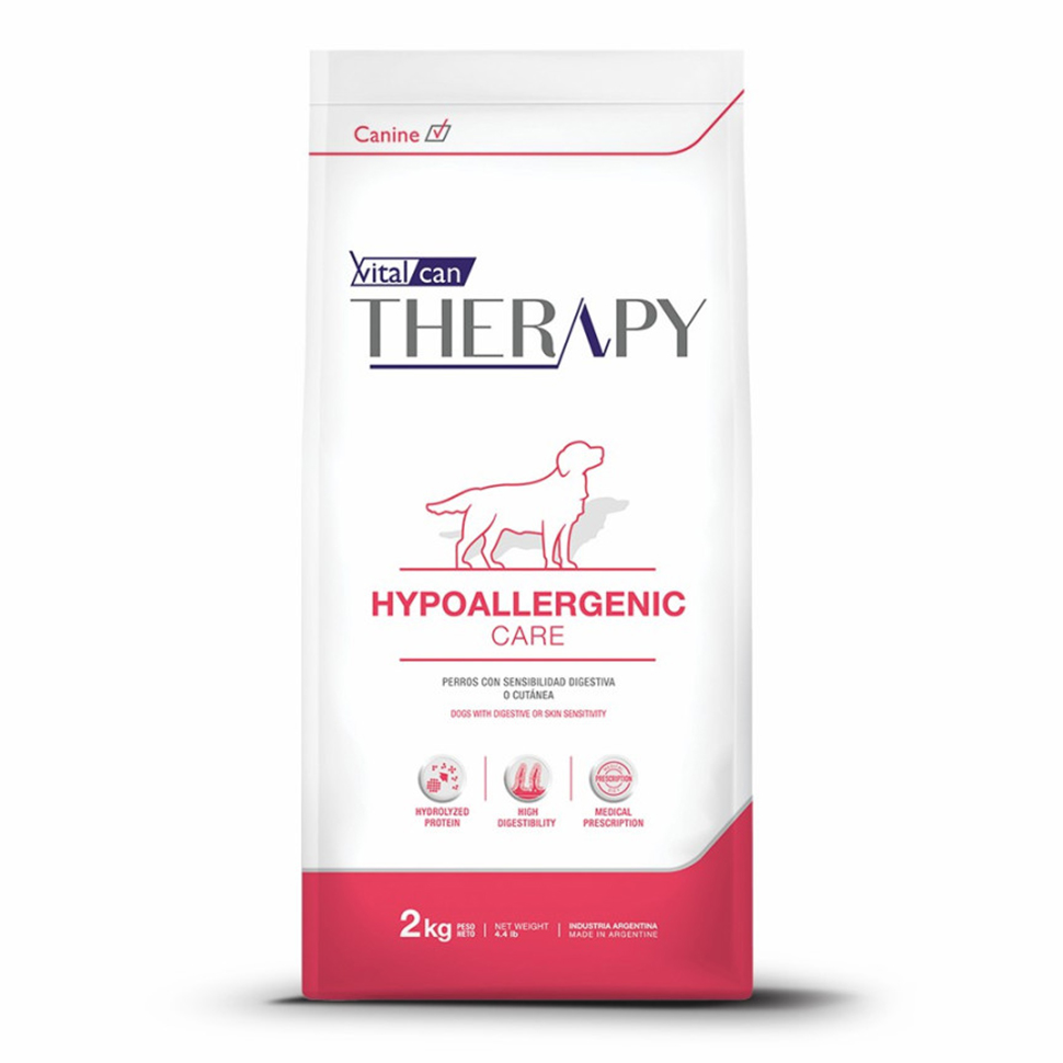 Сухой корм для собак Vitalcan Hypoallergenic Care при аллергии, с рисом и свининой, 2 кг