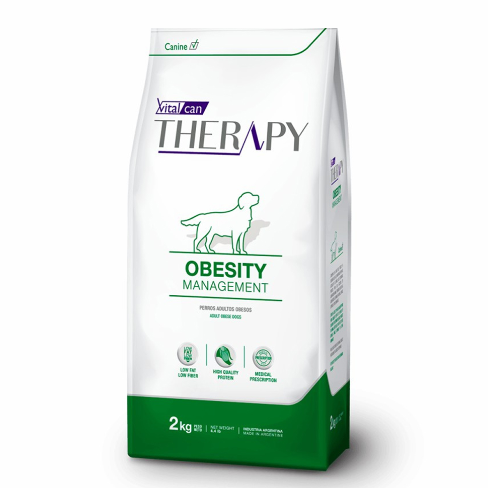 Сухой корм для собак Vitalcan Therapy Obesity Management, снижение веса, с курицей, 2 кг