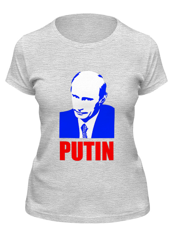 

Футболка женская Printio Putin серая M, Серый, Putin