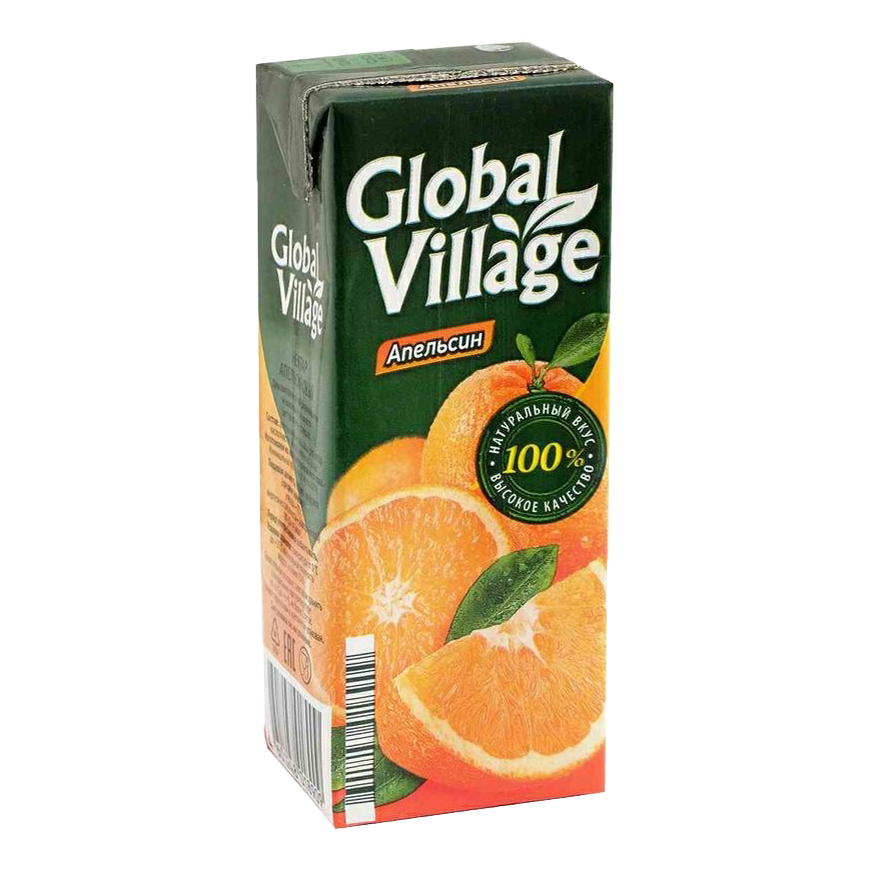 Нектар Global Village Апельсин 0,2 л