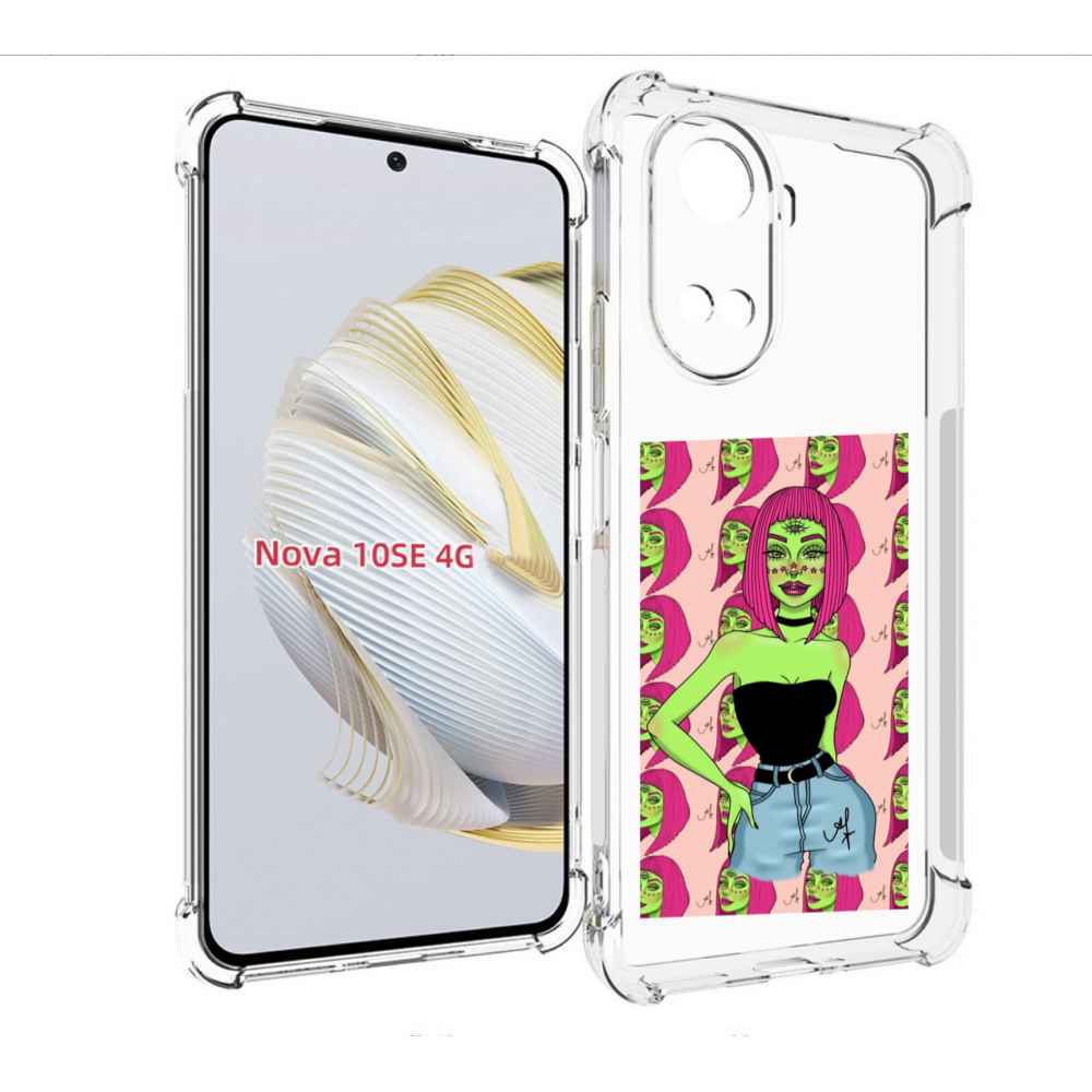 

Чехол MyPads зеленая-девушка-с-глазом женский для Huawei Nova 10 SE, Прозрачный, Tocco