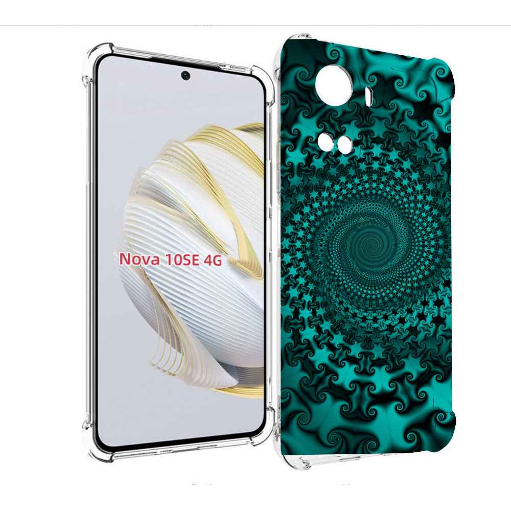 

Чехол MyPads зеленый-гипноз для Huawei Nova 10 SE, Прозрачный, Tocco