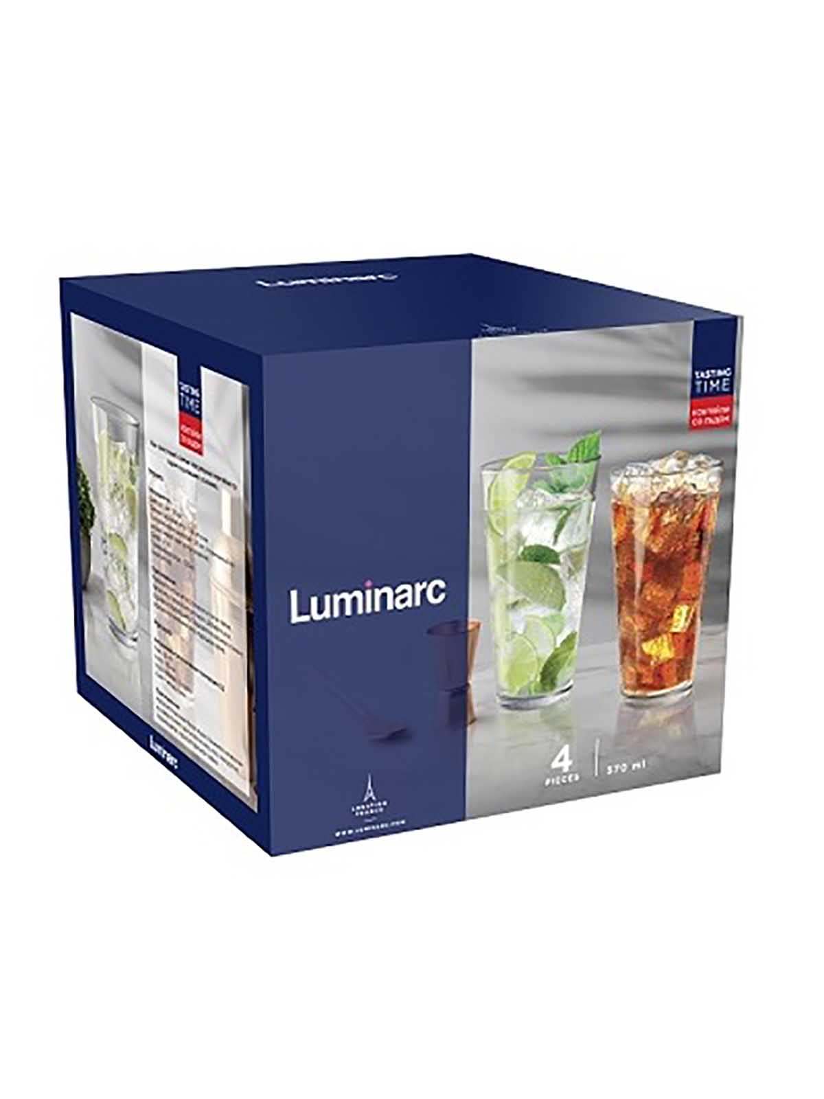 

Стаканы Luminarc Время дегустаций, стеклянные, 570 мл, 4 шт, Прозрачный