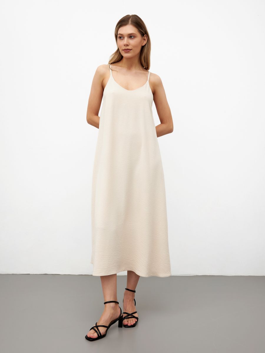 

Платье женское Mimi Pajamas Brand 100067 бежевое 44-46 RU, Бежевый, 100067