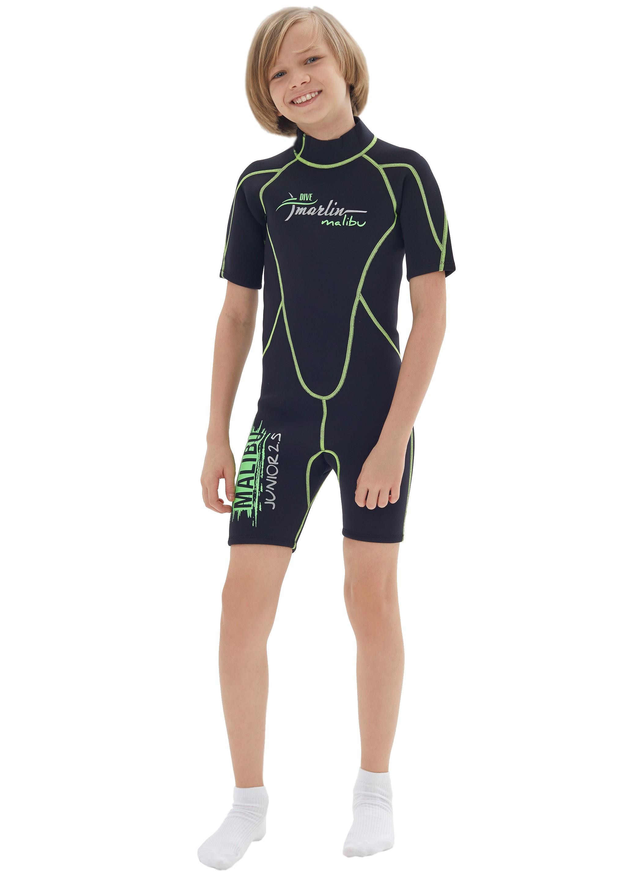 

Гидрокостюм детский Marlin Malibu Shorty Junior Green/Black 2,5 мм L (145-152 см), Зеленый;черный, Malibu Shorty Junior