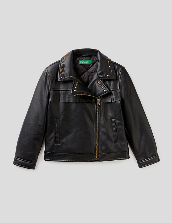 

Куртка для девочек Benetton цв. черный р.146, 21A_2IVR53O90