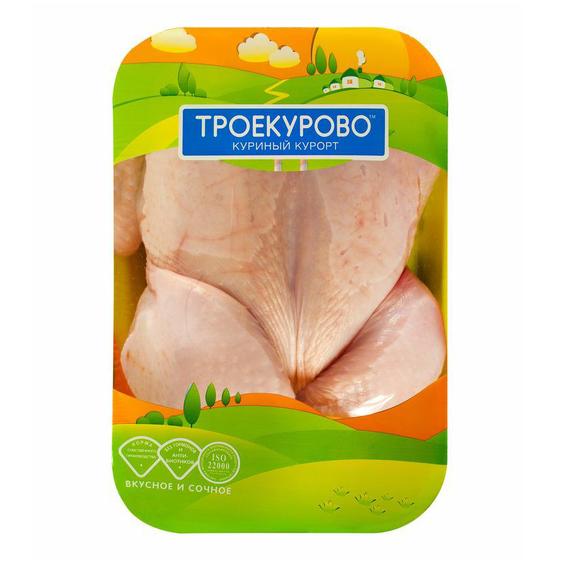 

Тушка цыпленка-бройлера на кости Троекурово 1-й сорт охлажденная +-1,7 кг