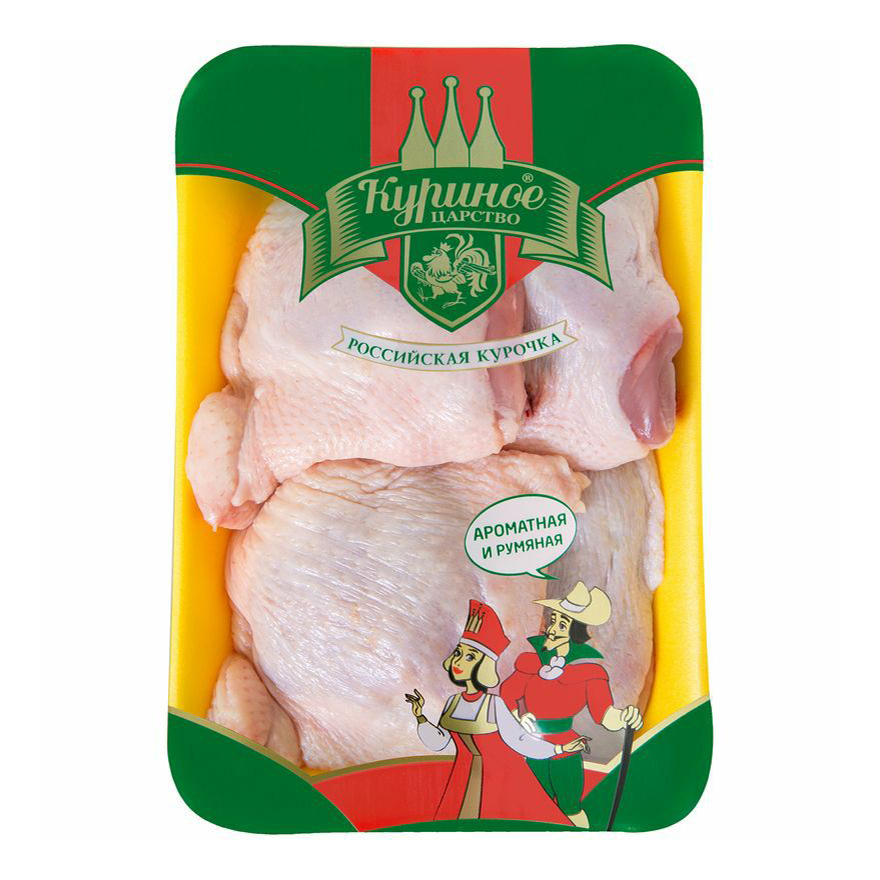 

Бедра цыпленка-бройлера с кожей Куриное Царство особые охлажденные +-900 г