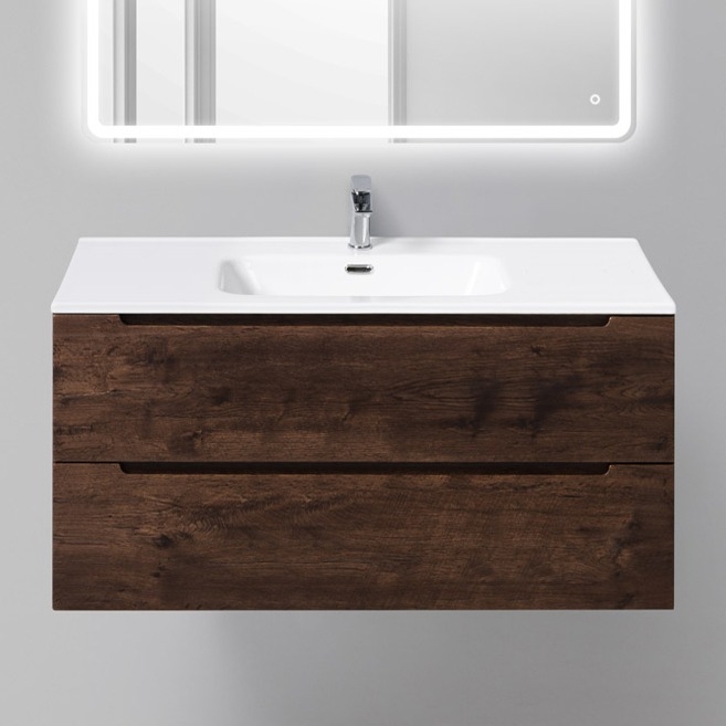 

Тумба с раковиной BelBagno Etna 100 rovere moro, Белый