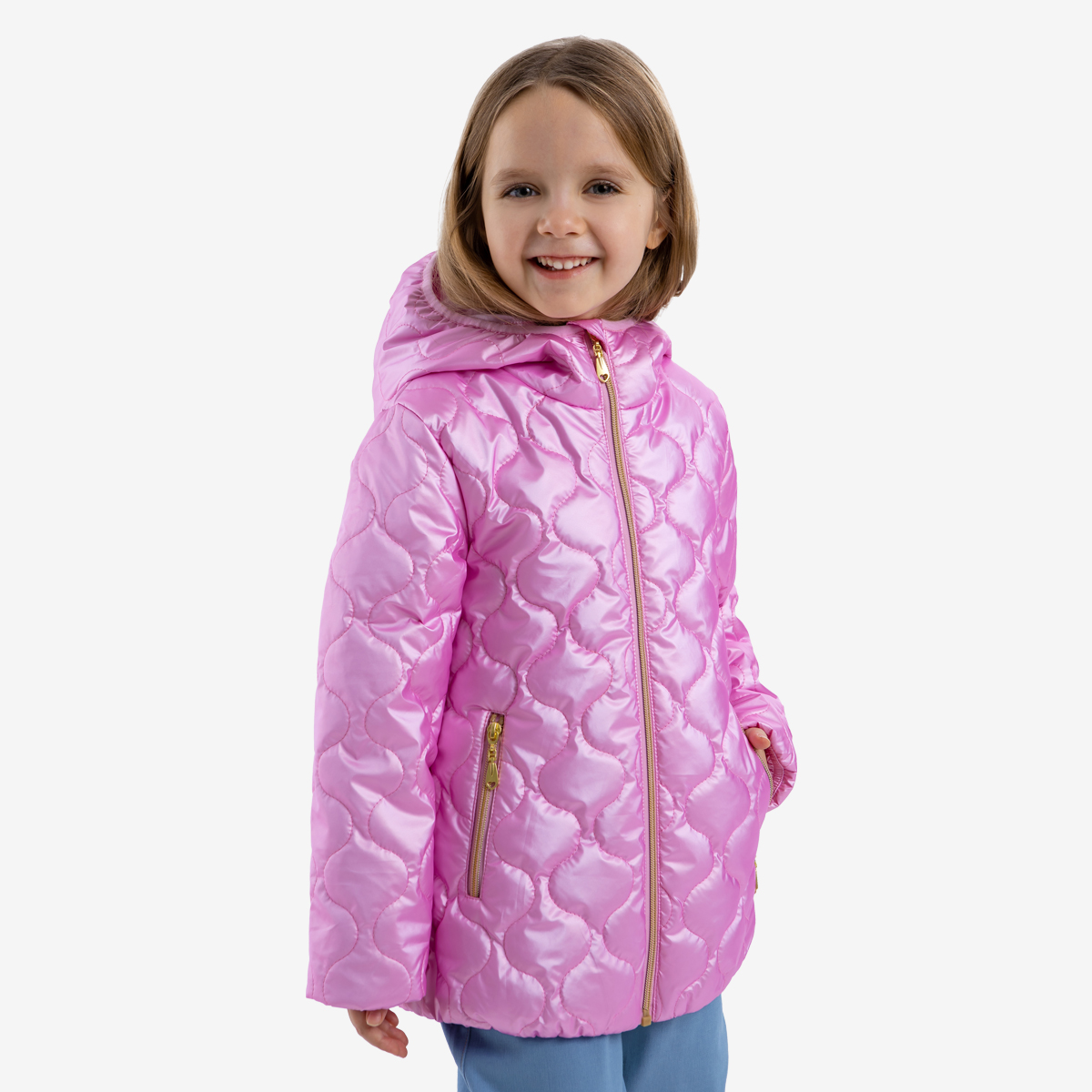 Куртка детская Kapika JKGCK07-X0, цвет розовый, размер 104