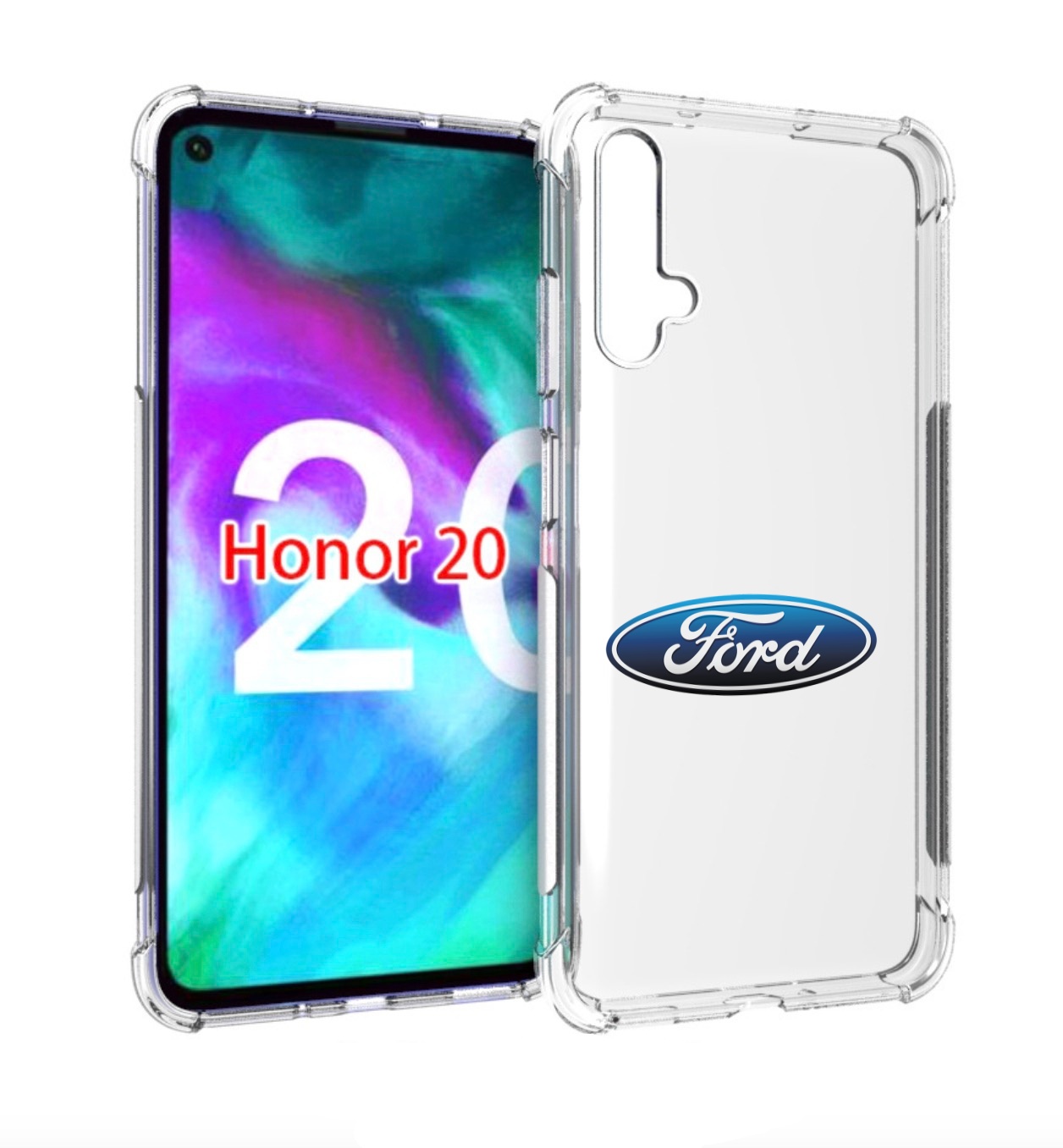 

Чехол бампер MyPads ford-3 мужской для Honor 20, Прозрачный, Tocco