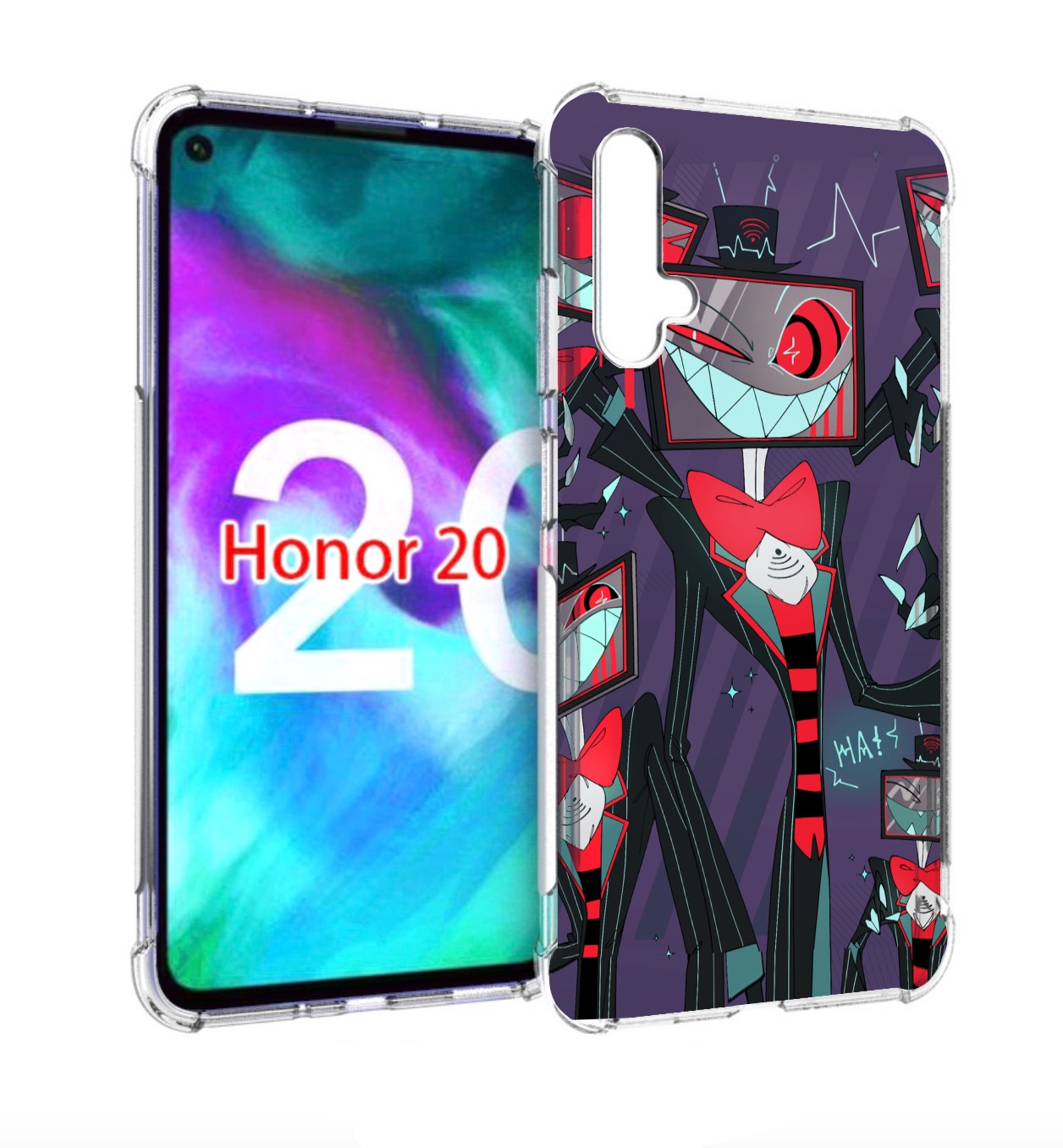 

Чехол бампер MyPads hazbin hotel для Honor 20, Прозрачный, Tocco