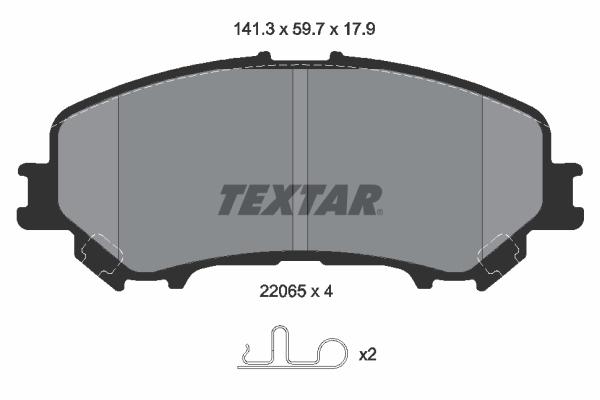 

Колодки тормозные передние NISSAN Qashqai 14-> TEXTAR