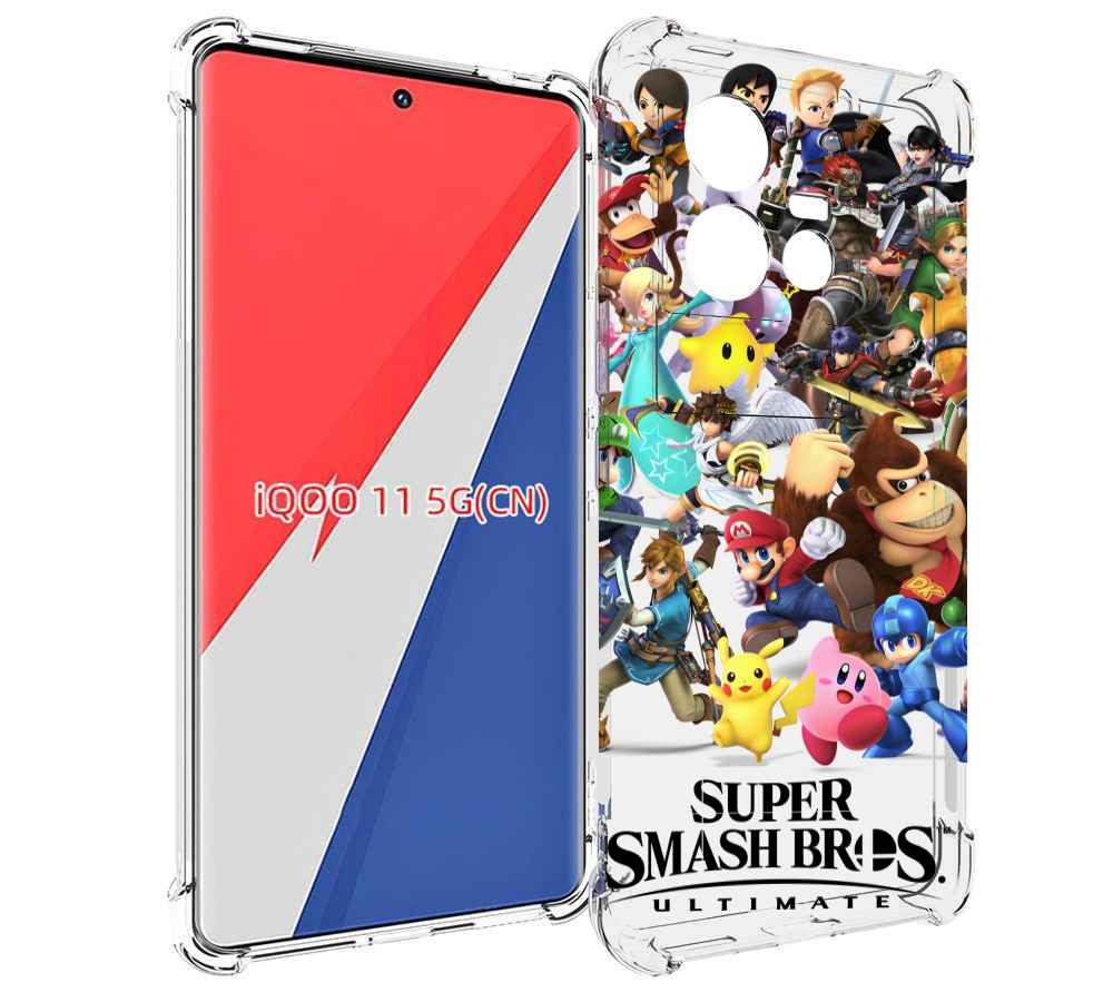 

Чехол MyPads Super Smash Bros для Vivo iQOO 11, Прозрачный, Tocco