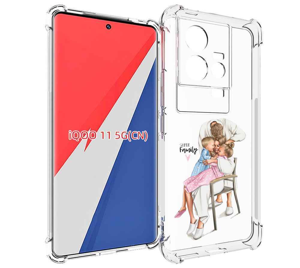 

Чехол MyPads Super-family для Vivo iQOO 11, Прозрачный, Tocco