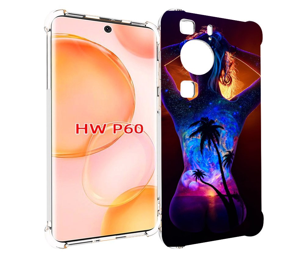 

Чехол MyPads Девушка-и-пальмы женский для Huawei P60, Tocco