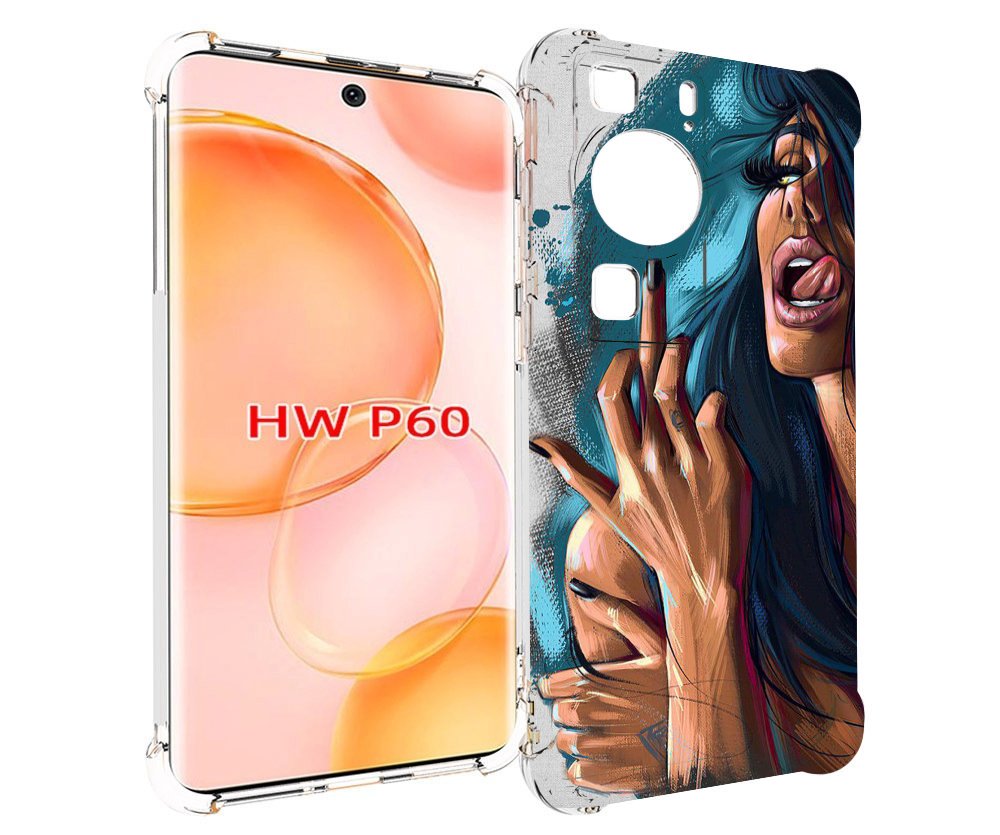 

Чехол MyPads Девушка-нарисованная-дерзкая женский для Huawei P60, Tocco