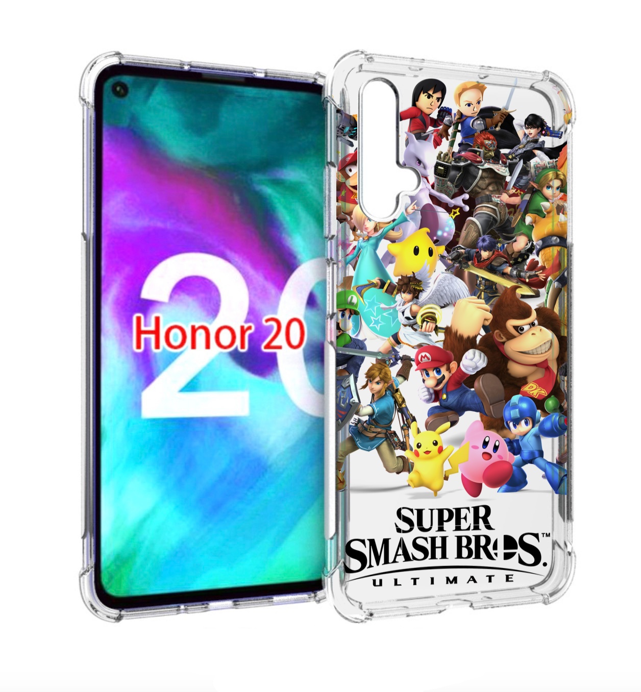 

Чехол бампер MyPads Super Smash Bros для Honor 20, Прозрачный, Tocco