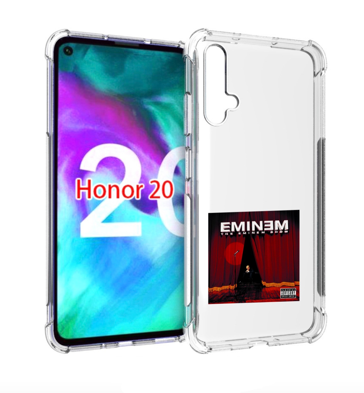 

Чехол Бампер Mypads The Eminem Show Для Honor 20, Прозрачный, Tocco