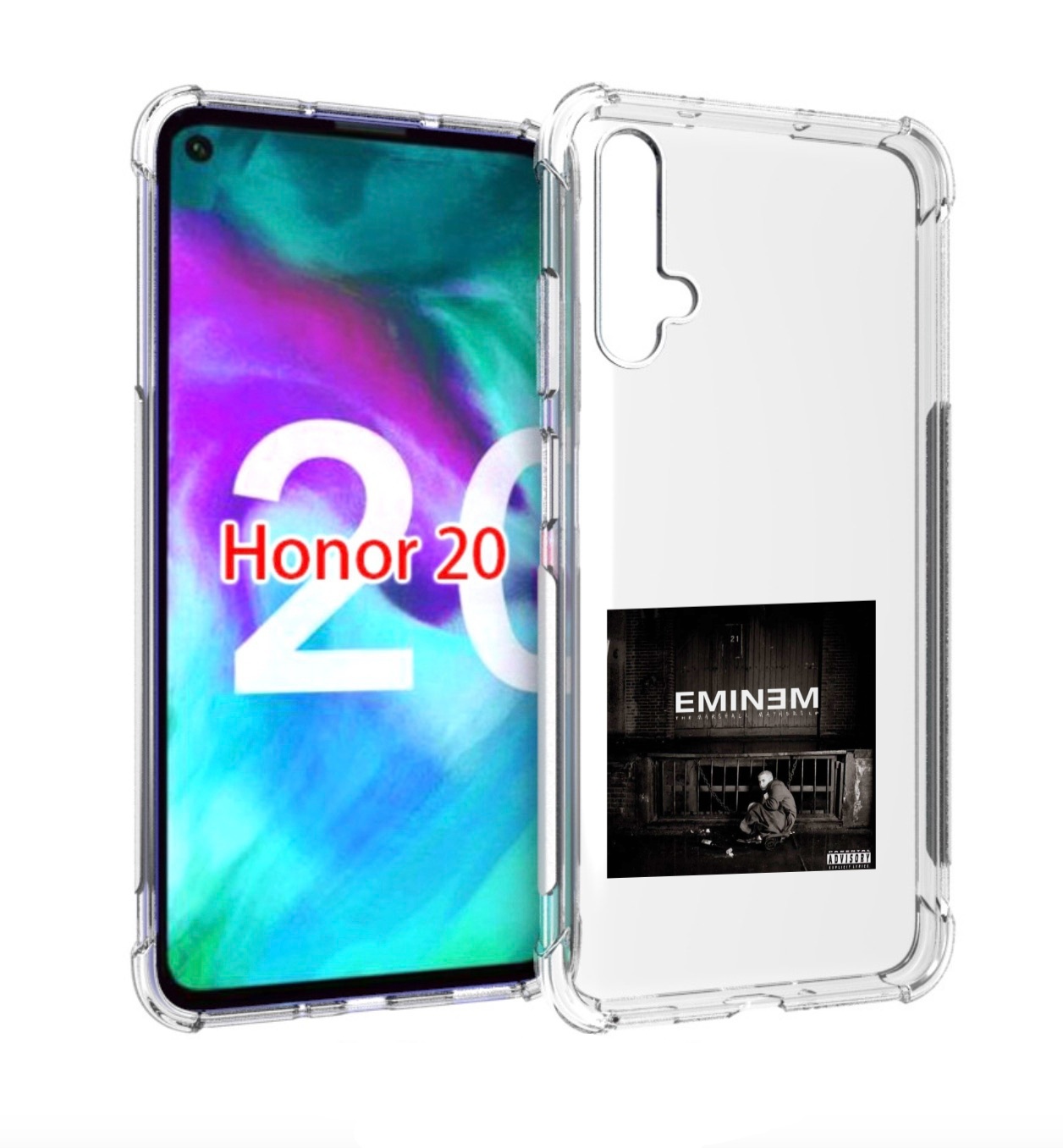 

Чехол Бампер Mypads The Marshall Mathers Lp Для Honor 20, Прозрачный, Tocco