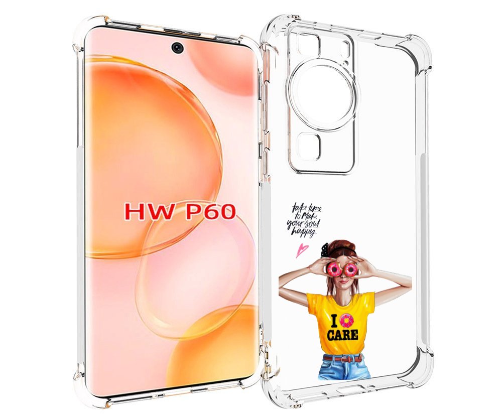 

Чехол MyPads Девушка-с-пончиками женский для Huawei P60, Tocco