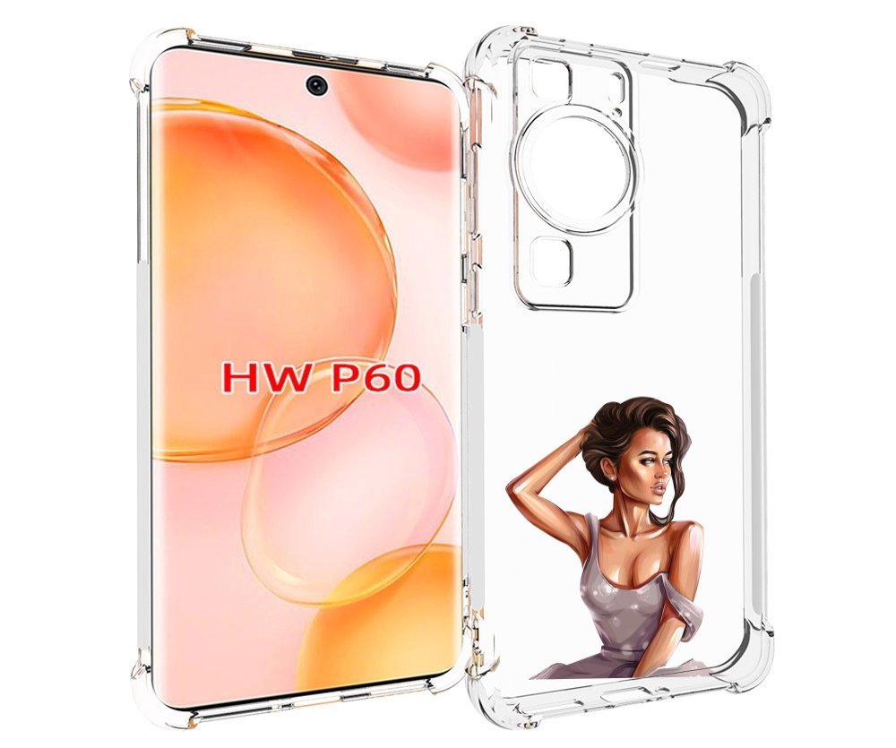

Чехол MyPads Девушка-с-прической женский для Huawei P60, Tocco