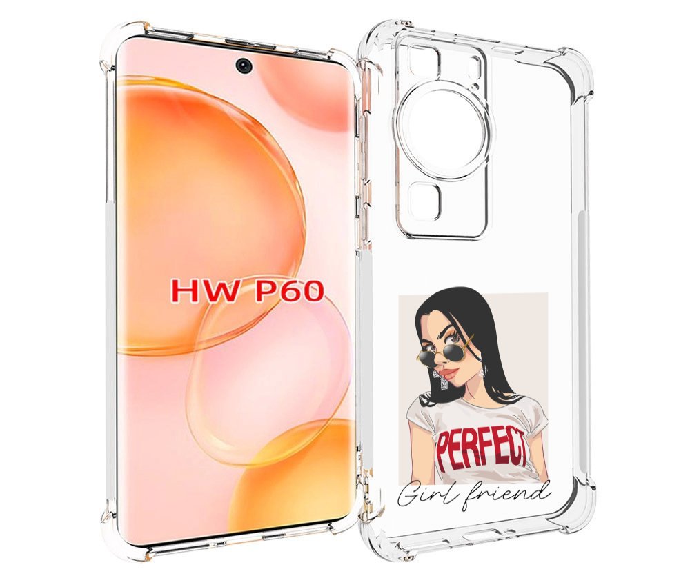 

Чехол MyPads Девушка-с-сережками женский для Huawei P60, Tocco