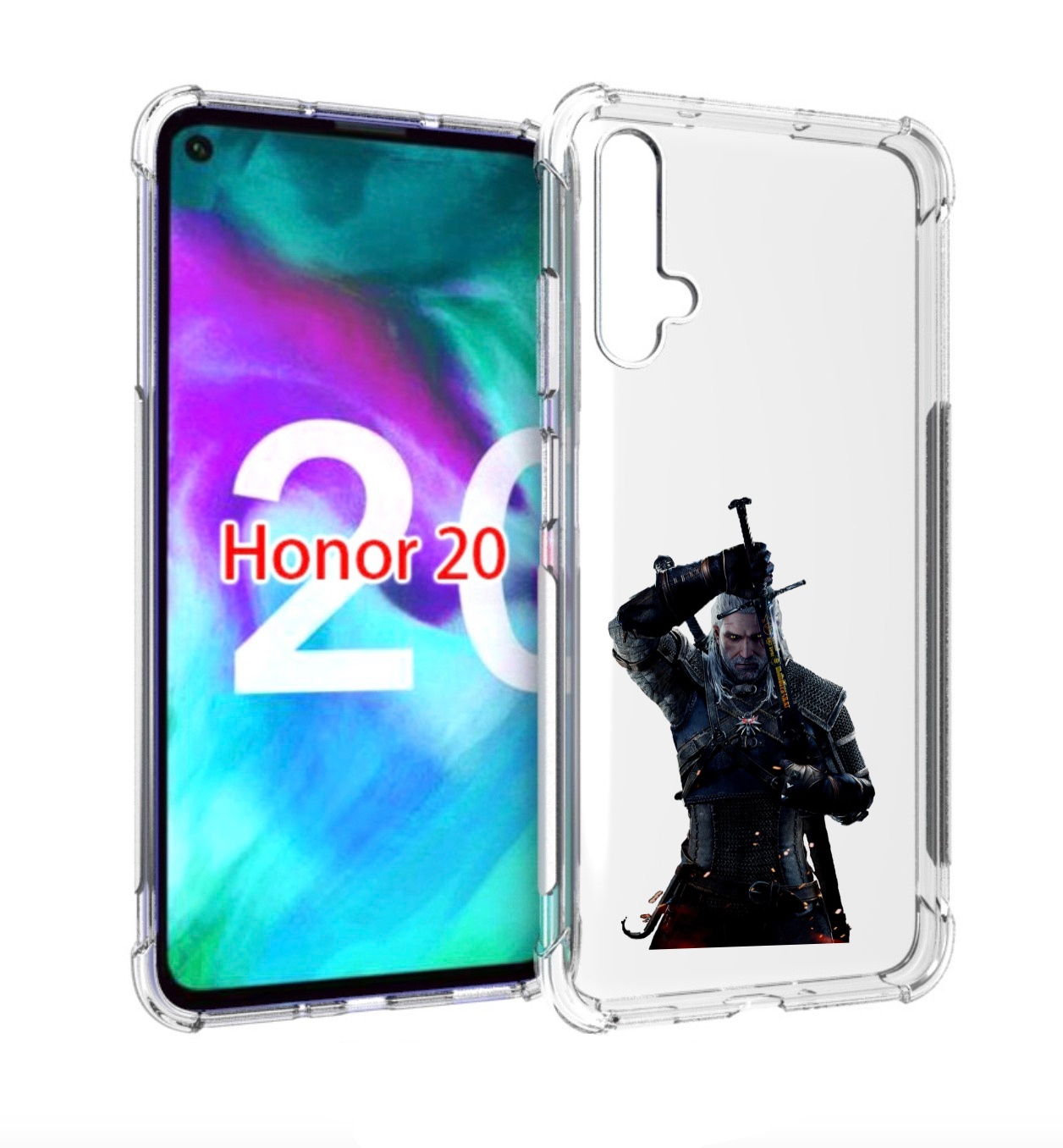 

Чехол бампер MyPads The-Witcher-3-Ведьмак для Honor 20 Honor, Прозрачный, Tocco