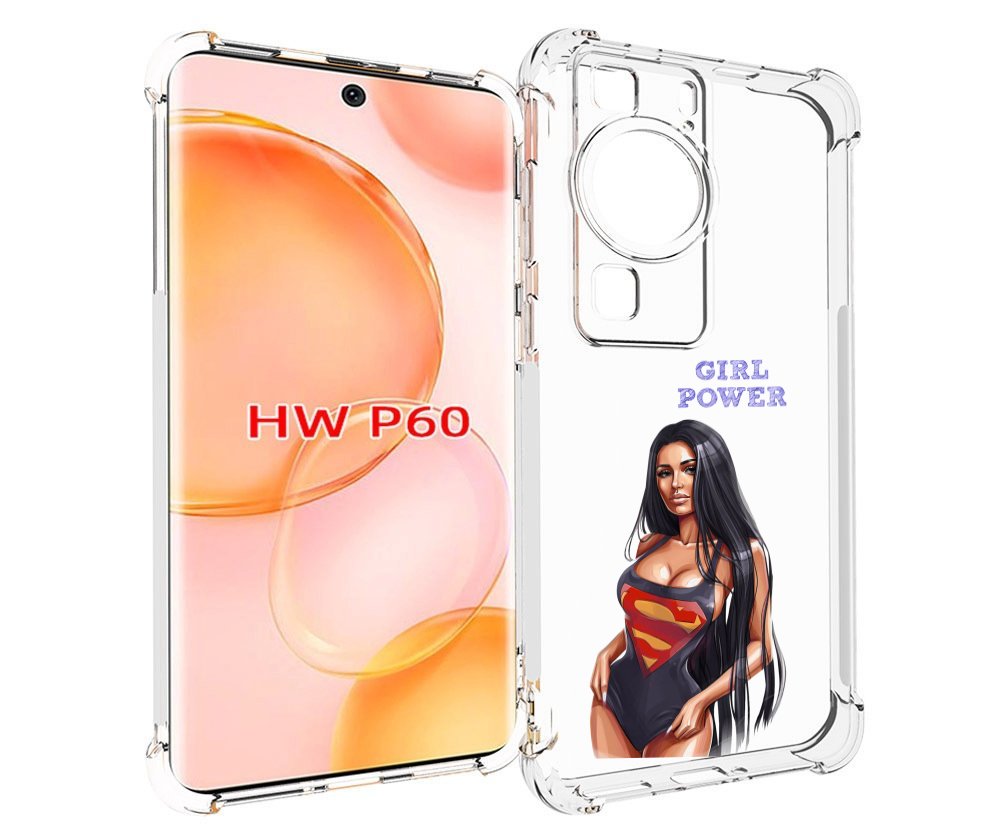 

Чехол MyPads Девушка-супермен женский для Huawei P60, Tocco