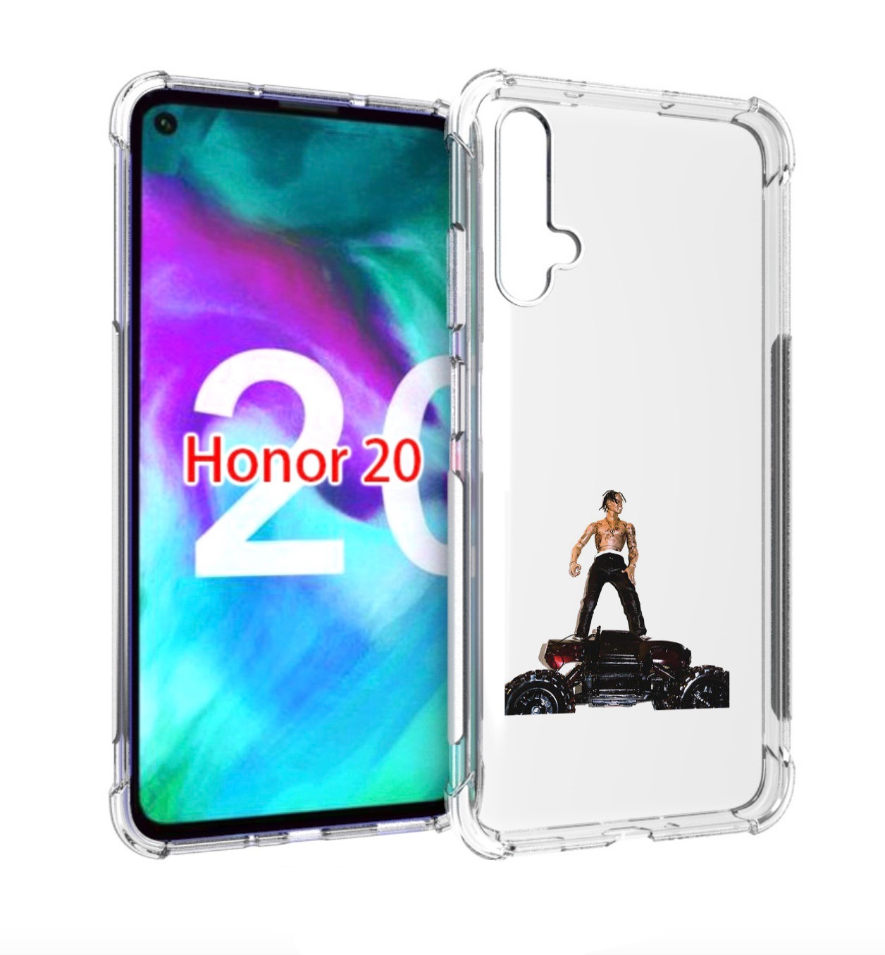 

Чехол бампер MyPads Travis Scott - Rodeo для Honor 20 Honor, Прозрачный, Tocco