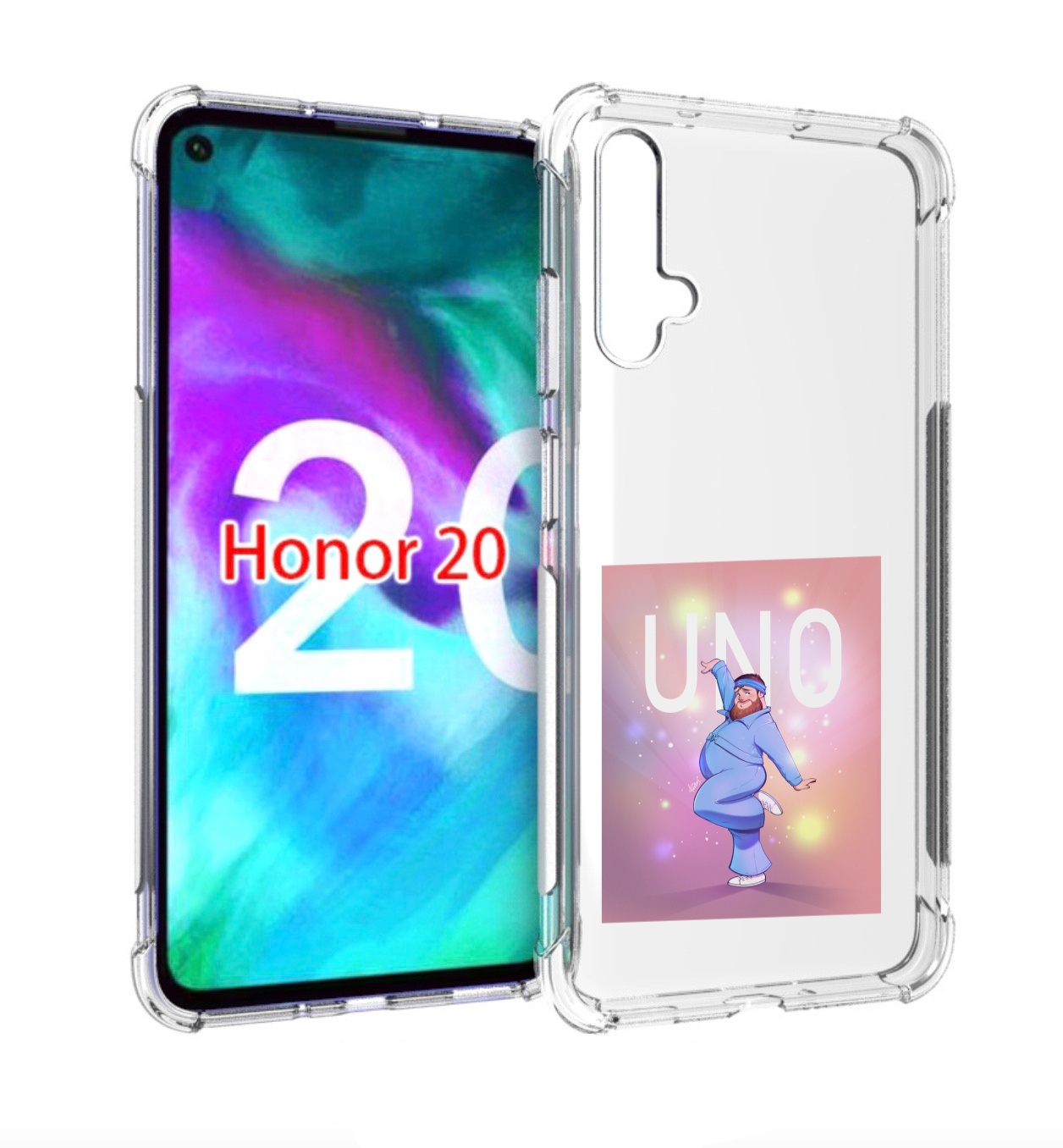 

Чехол бампер MyPads UNO-танцор для Honor 20, Прозрачный, Tocco