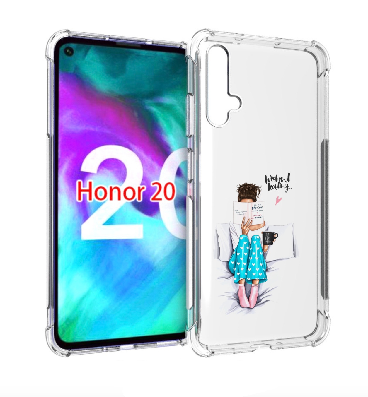 

Чехол бампер MyPads Weekend-loading для Honor 20, Прозрачный, Tocco