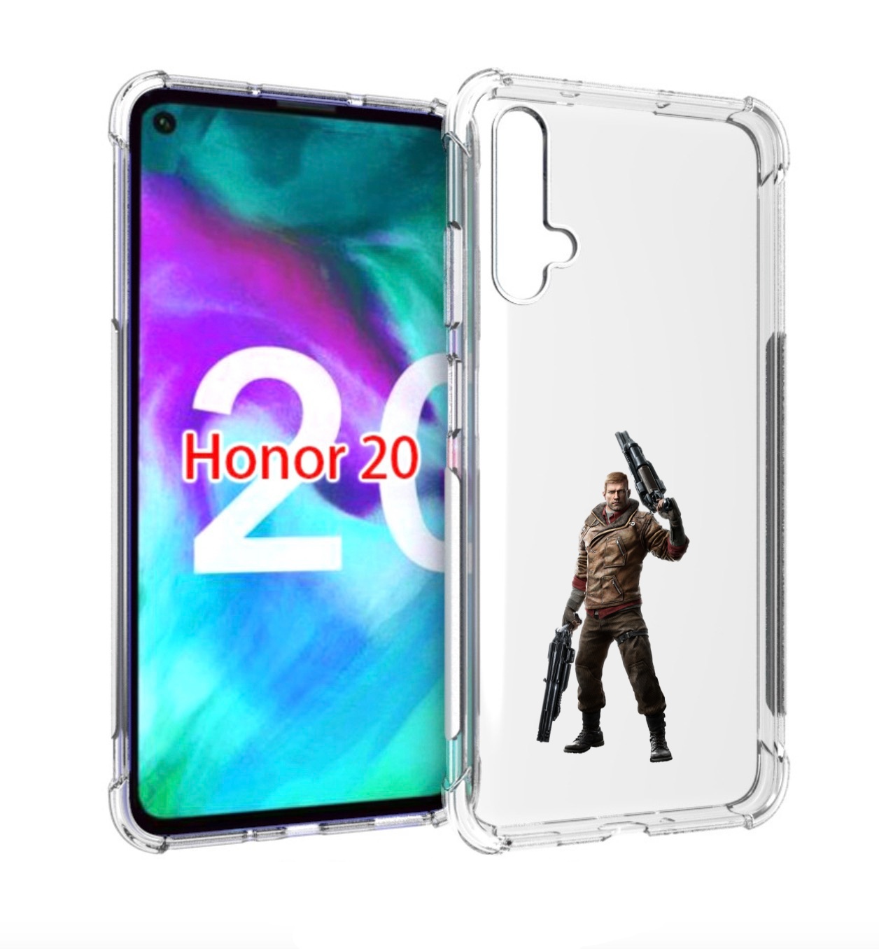 

Чехол бампер MyPads Wolfenstein для Honor 20, Прозрачный, Tocco