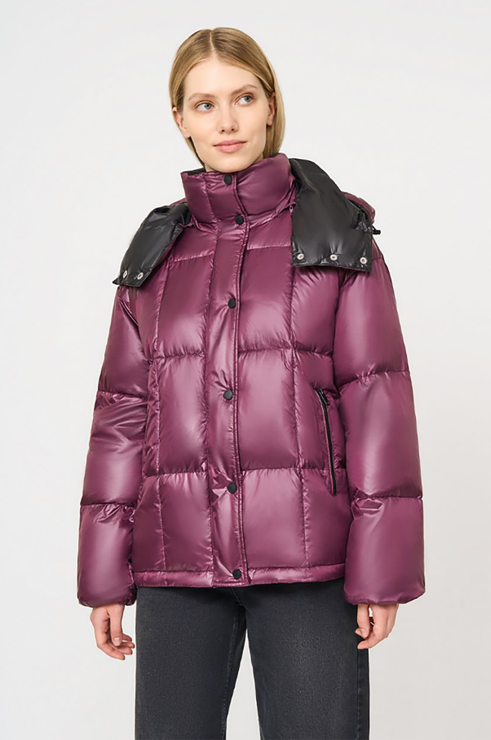 

Пуховик женский Baon B0023558 фиолетовый S, B0023558