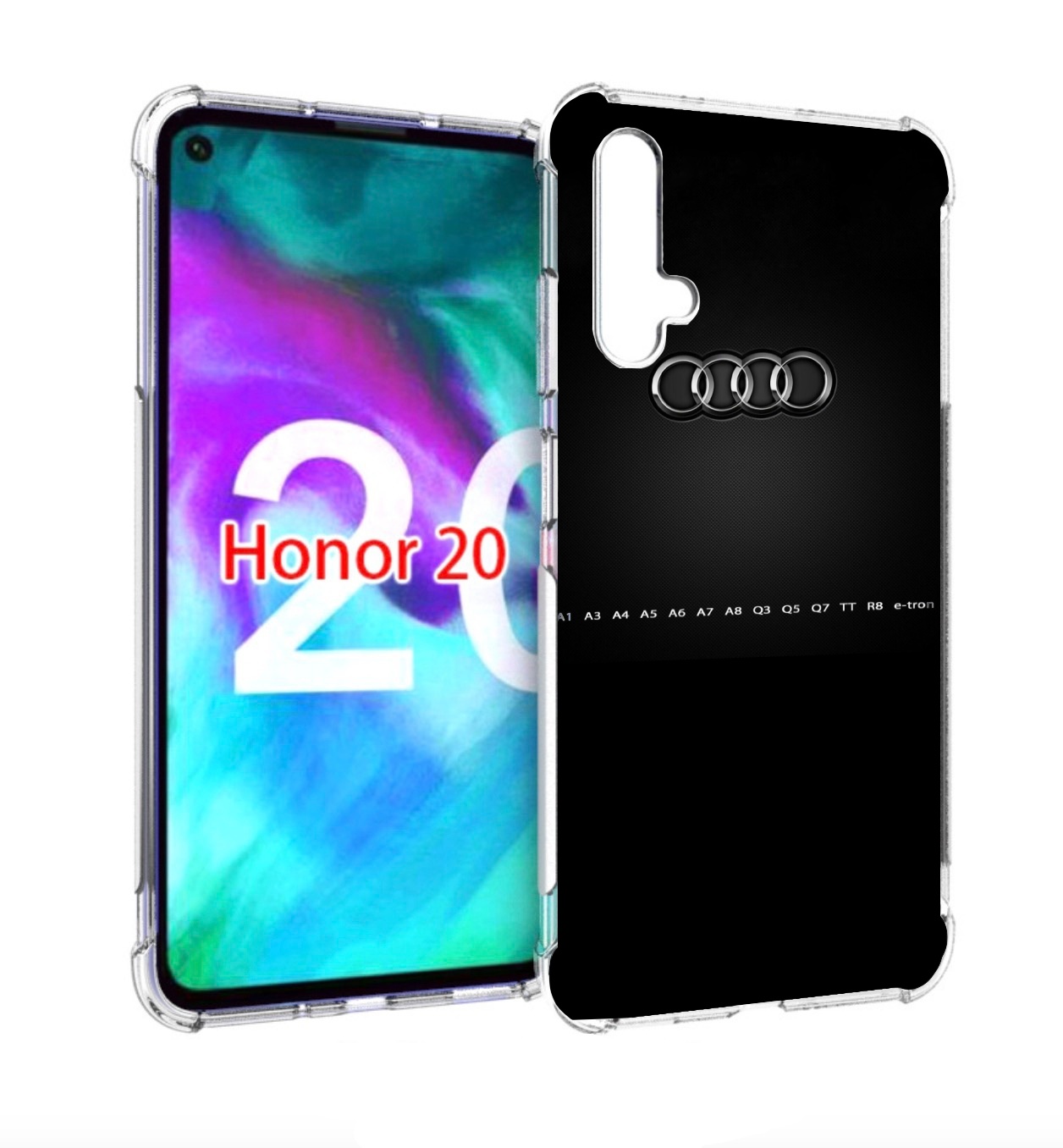 

Чехол бампер MyPads audi ауди 1 мужской для Honor 20 Honor, Прозрачный, Tocco
