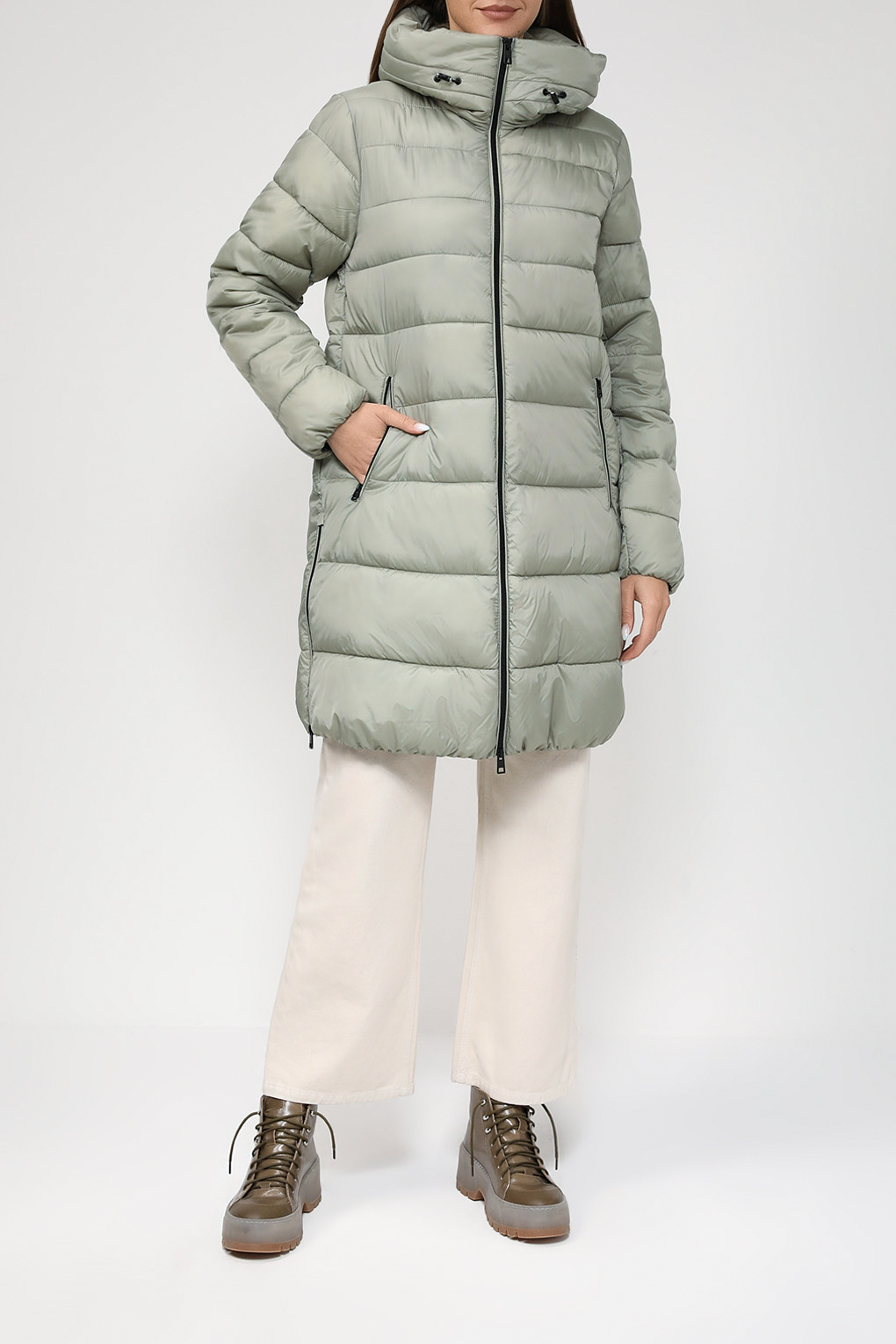 

Пальто женское Esprit Casual 073EE1G339 зеленое L, Зеленый, 073EE1G339