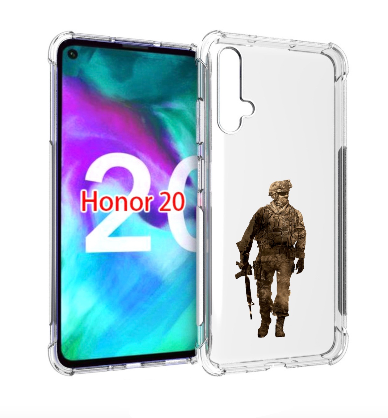 

Чехол бампер MyPads call-of-duty мужской для Honor 20 Honor, Прозрачный, Tocco