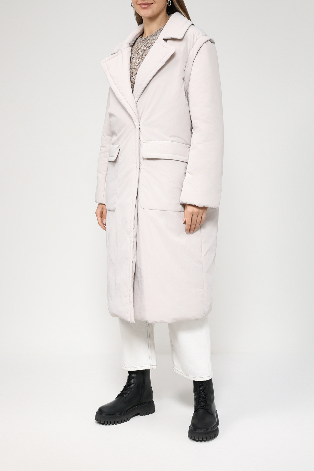 

Пальто женское Esprit Casual 083EE1G322 белое L, Белый, 083EE1G322