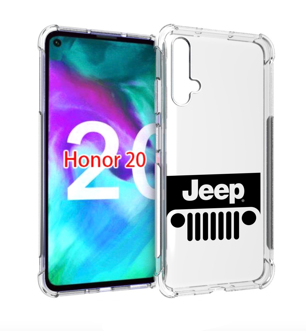 

Чехол бампер MyPads jeep-джип-3 мужской для Honor 20 Honor, Прозрачный, Tocco
