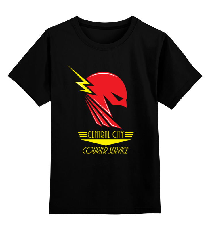

Футболка детская Printio Flash (молния) цв. черный р. 128, Flash (молния)