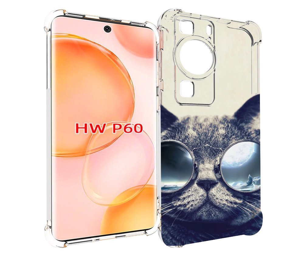 

Чехол MyPads Кот-в-очках-2 для Huawei P60, Tocco