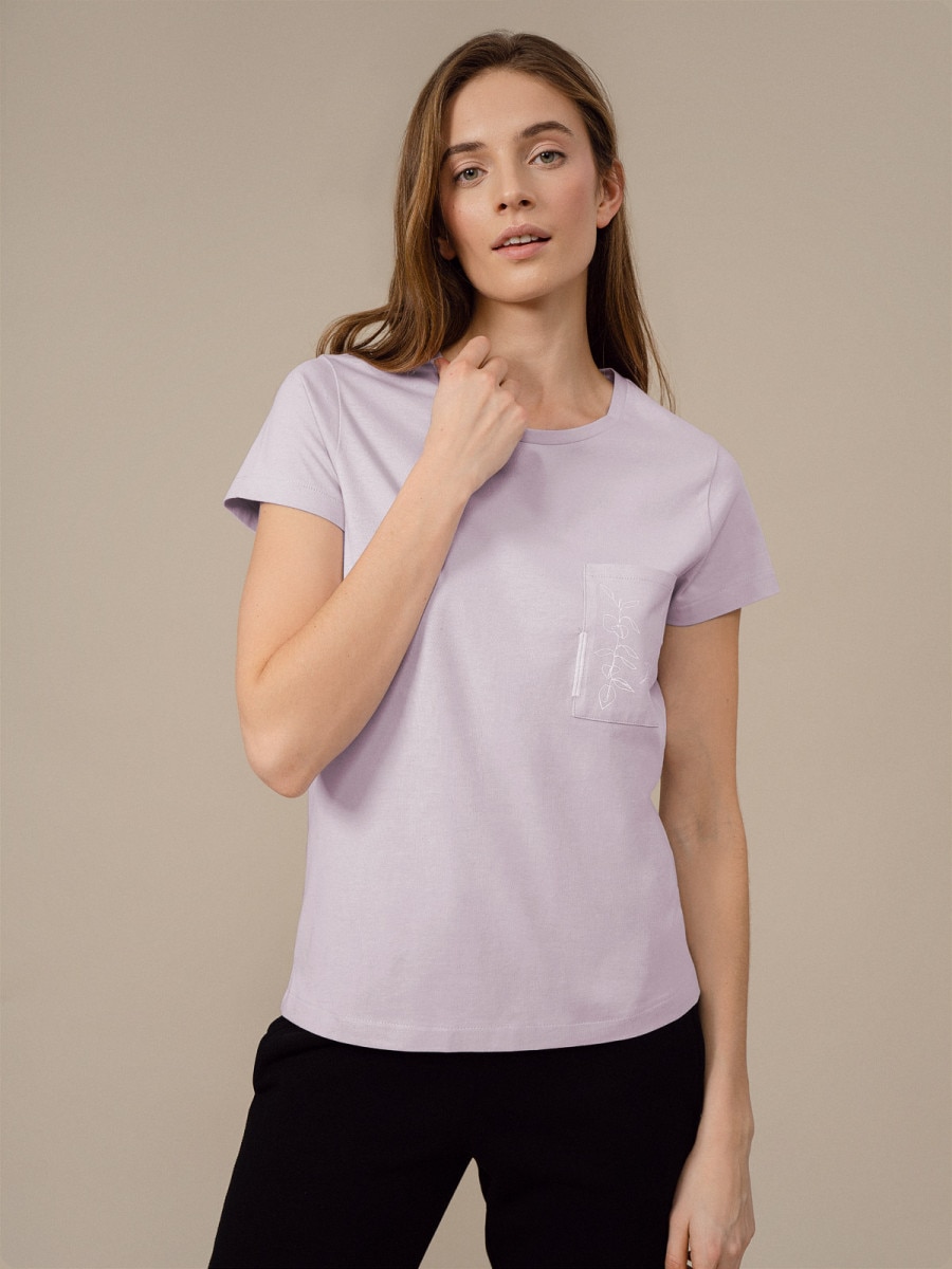 

Футболка женская Outhorn HOL22-TSD614 фиолетовая S, HOL22-TSD614