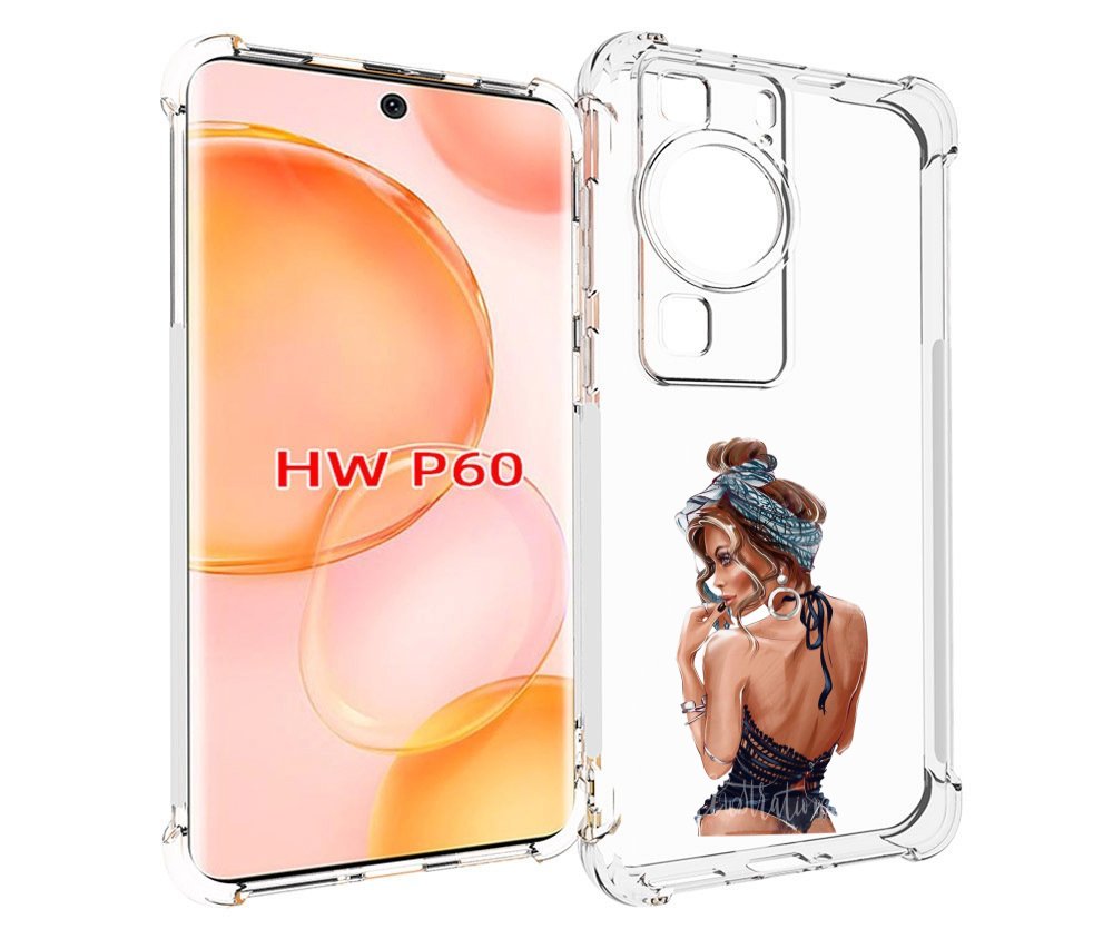Чехол MyPads Красивая-дама женский для Huawei P60