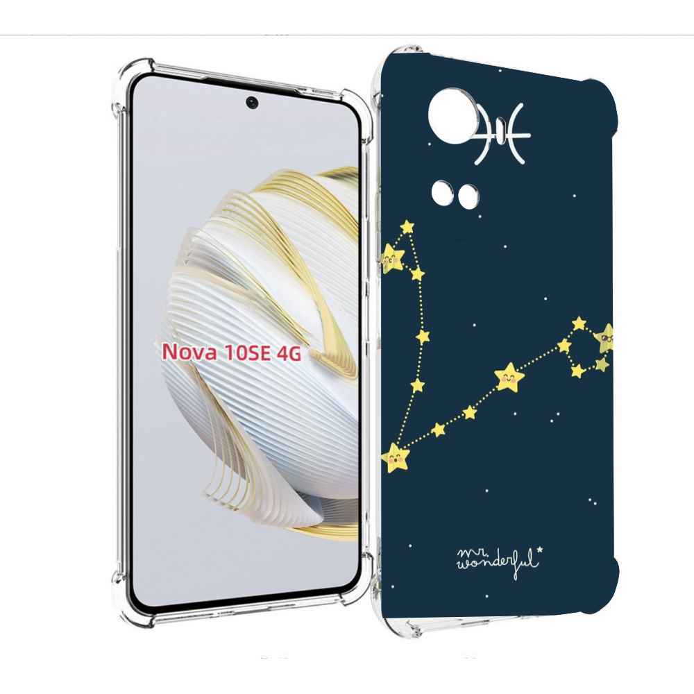 Чехол MyPads знак зодиака рыбы 1 для Huawei Nova 10 SE