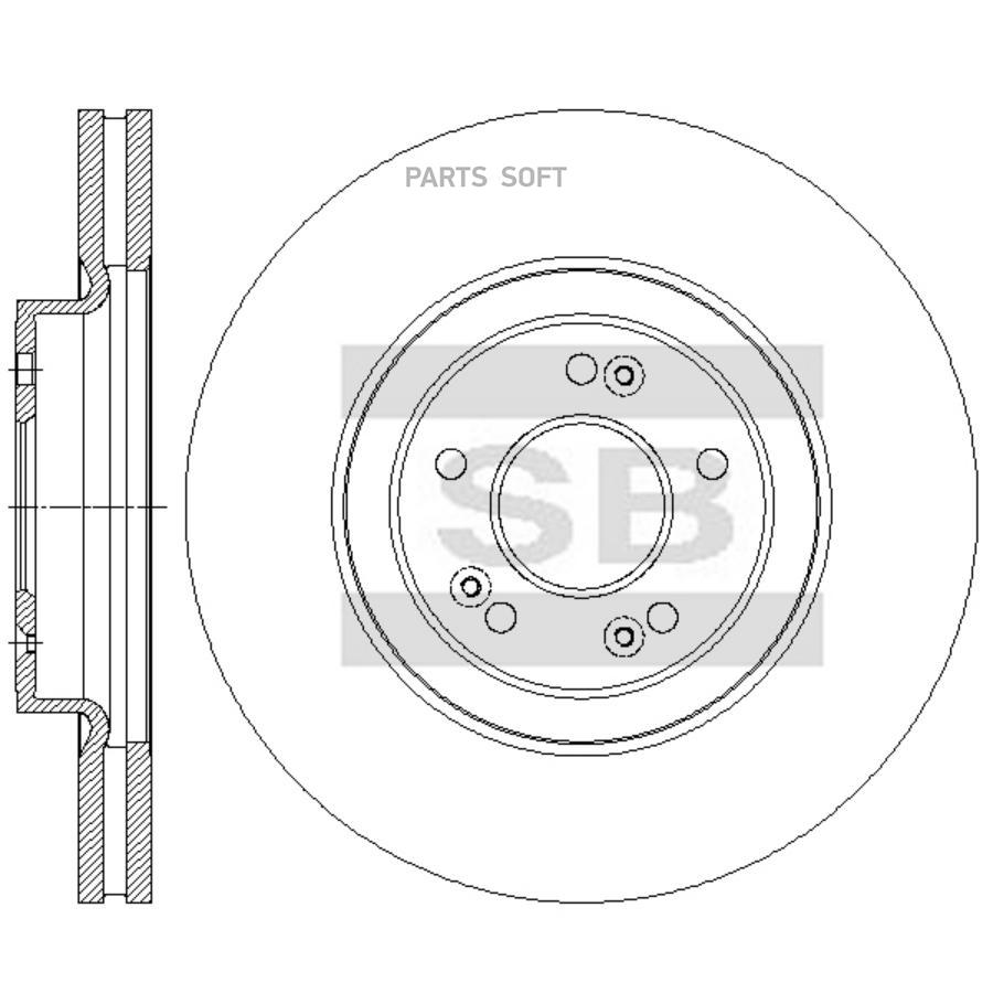 

SANGSIN BRAKE SD1164 Диск тормозной SD1164 (51712-B1600)