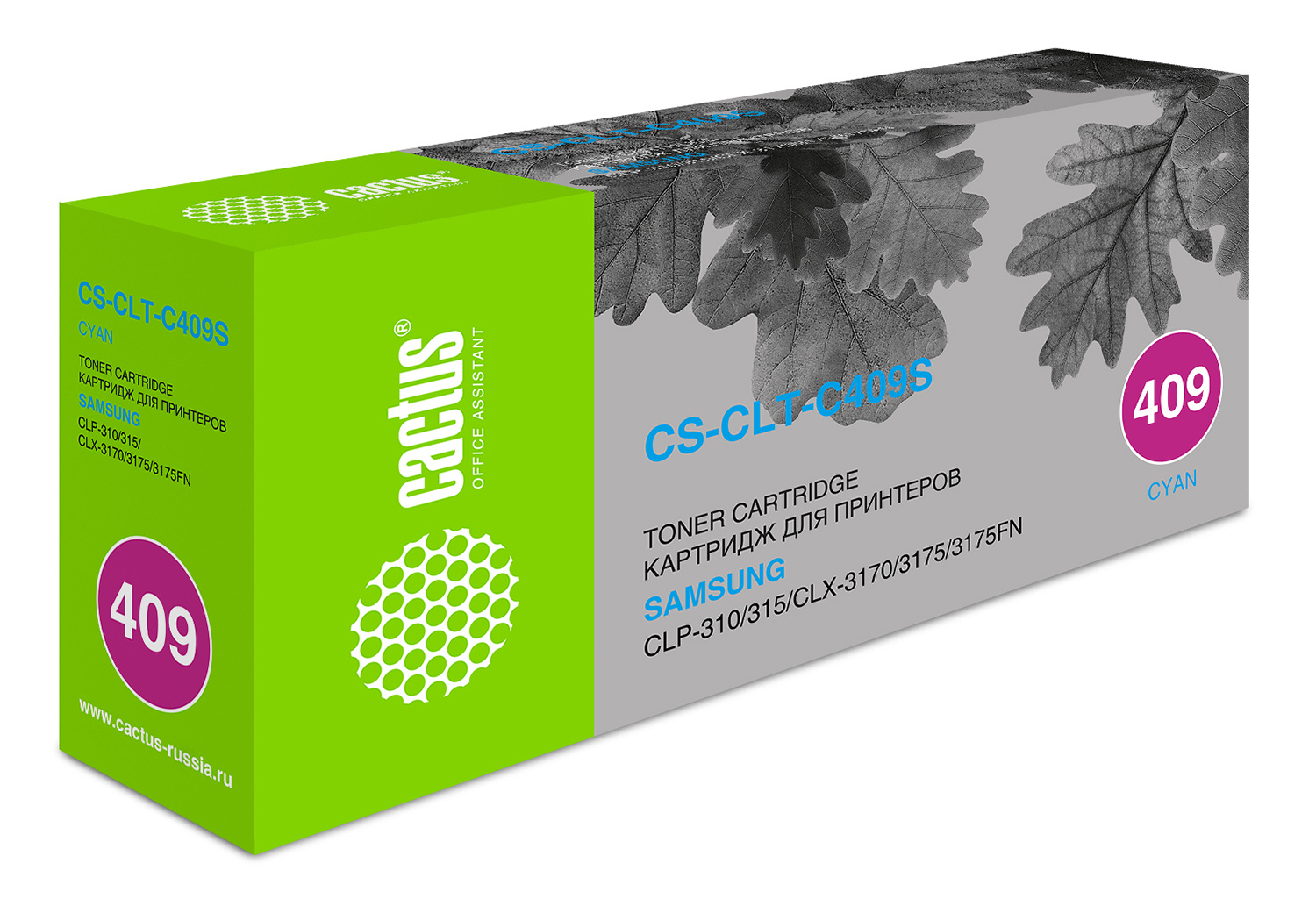 

Картридж CACTUS CLT-C409S Cyan для принтера Samsung, Голубой, CLT-C409S Cyan